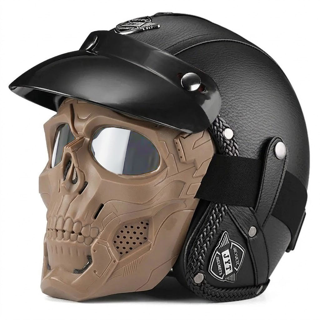 Retro jet motorcycle 3/4 riding helmet-I146