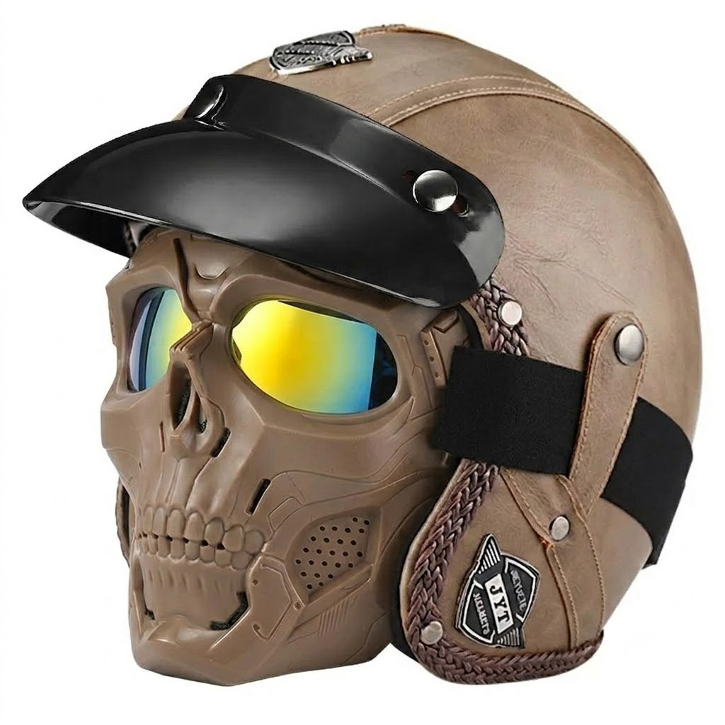 Retro jet motorcycle 3/4 riding helmet-I146