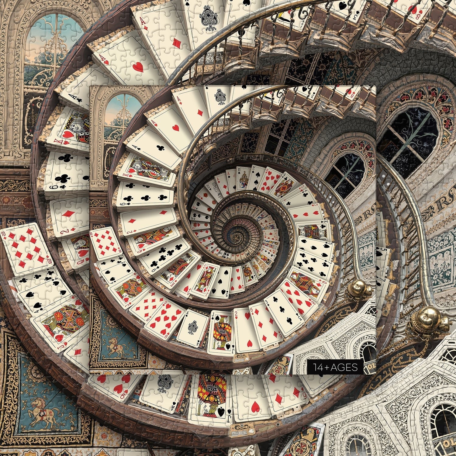 Card Spiral Staircase Jigsaw Puzzles 1000 Pieces