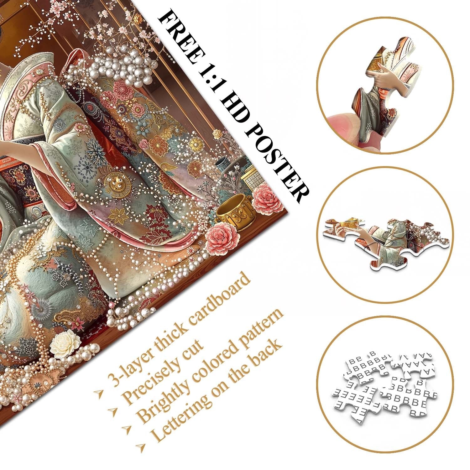 Elegant Geisha Jigsaw Puzzle 1000 Pieces