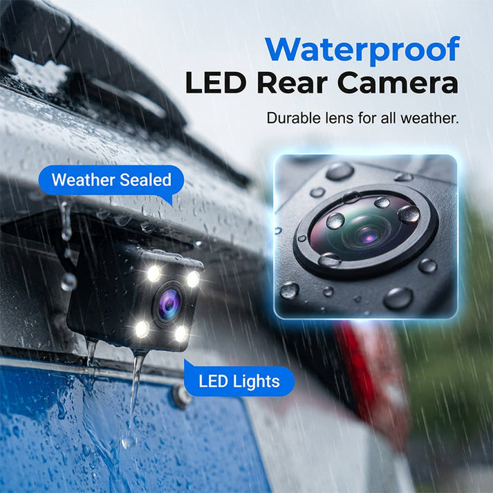 Dual Lens Rearview Mirror Dash Cam front view