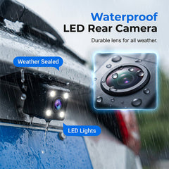 Dual Lens Rearview Mirror Dash Cam front view
