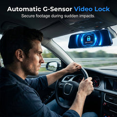 Dual Lens Rearview Mirror Dash Cam display