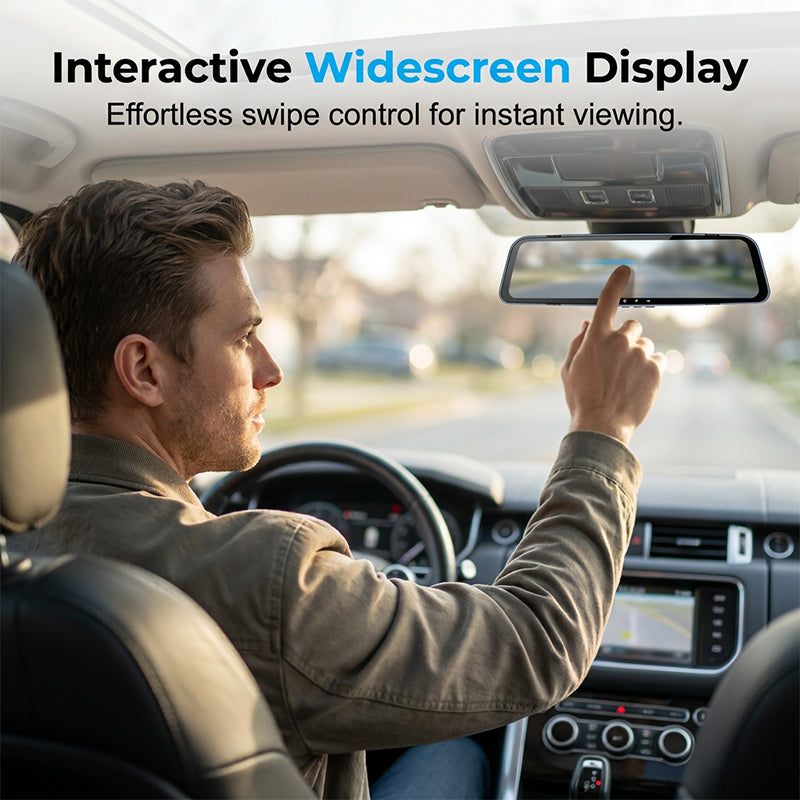 Dual Lens Rearview Mirror Dash Cam night vision