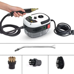 White single-control steam cleaner