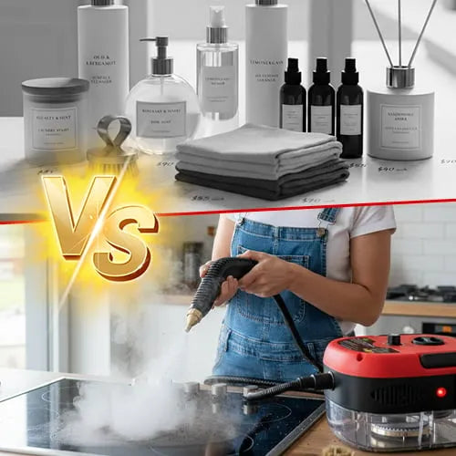 Steam cleaner for bathroom surfaces
